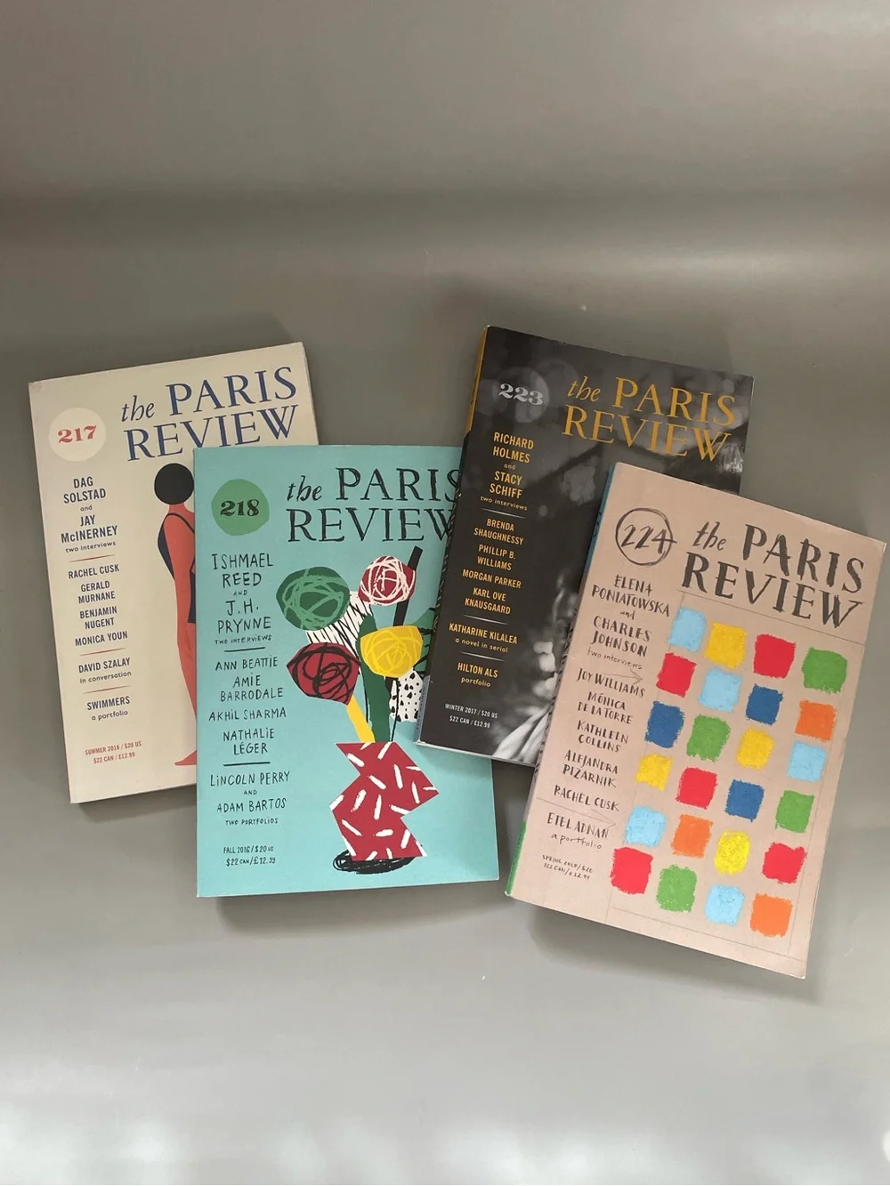 bundle of 4 The Paris Review Magazine Stack lot of 4 issues art culture trendy